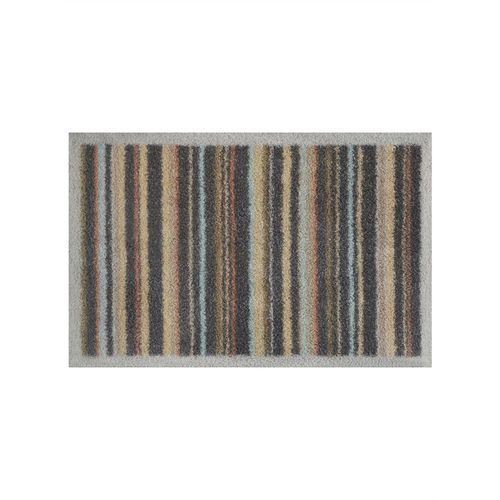 Fußmatte Gr. 1, grau (grau, braun), B:40cm H:8mm L:60cm, Baumwolle, Viskose, Teppiche