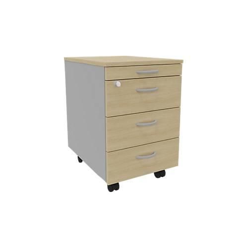 Rollcontainer ARLON-OFFICE, B 420 x T 560 x H 585 mm, Eiche-Dekor