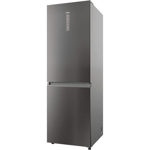 HAIER Kühl-/Gefrierkombination, C (A-G), silber (schwarz), B:59,5cm H:185cm T:66,7cm, Kühlschränke