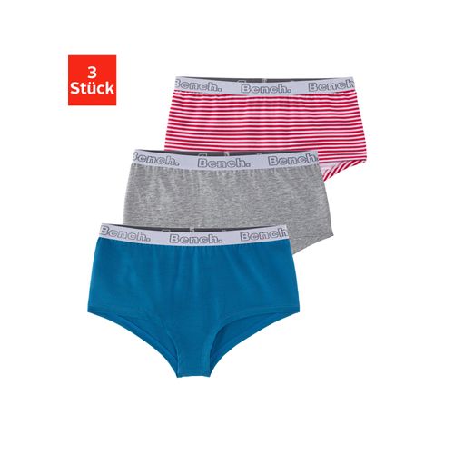 Panty BENCH., Kinder, Gr. 134/140, blau (blau, grau, gestreift), Jersey, Obermaterial: 92% Baumwolle, 8% Elasthan, unifarben, gestreift, körpernah, Unterhosen, in uni und gestreift