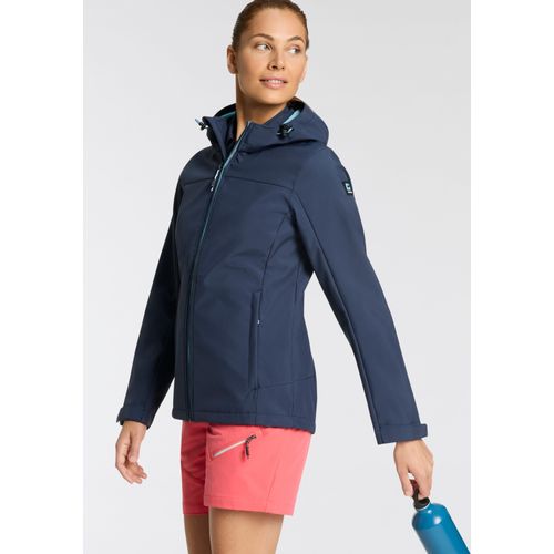 Softshelljacke KILLTEC, Damen, Gr. 56, blau (nachtblau), Obermaterial: 100% Polyester, sportlich, Jacken