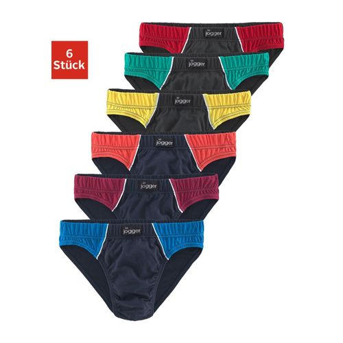 Slip LE JOGGER, Herren, Gr. 9 (XXXL), blau (navy, grau), Jersey, Obermaterial: 100% Baumwolle, unifarben, körpernah, Unterhosen, mit kontrastfarbenen Highlights