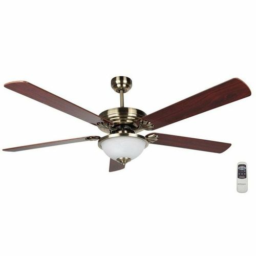 Deckenventilator mit Licht orbegozo cp 80142 - 70w - ø142cm - 5 Flügel - 3 Geschwindigkeiten - 1 Deckenleuchte - Fernbedienung - Größe xxl