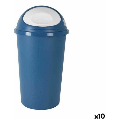 Abfalleimer Tontarelli Big hoop Blau Weiß 50 L (10 Stück)