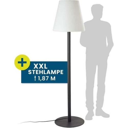 Hoberg LED-Standleuchte dimmbar - 187 cm - schwarz/weiß