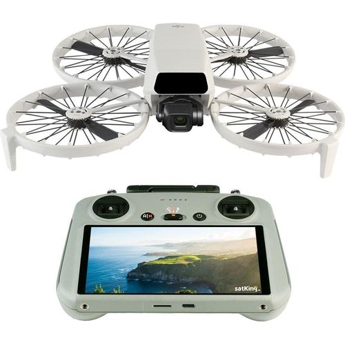 DJI Flip Hellgraue Drohne mit 4K Kamera und 3-Achsen-Stabilisator
