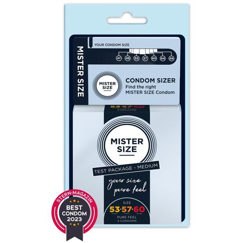 Kondome „Test Package Medium“ inkl. Condom Sizer (Penis-Maßband)