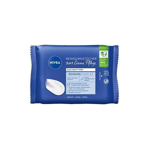 NIVEA Feuchttücher 3IN1 Creme Pflege weiß, 25 Tücher