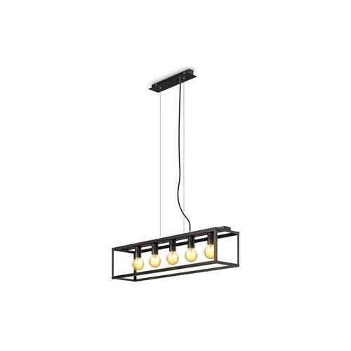 Pendelleuchte, schwarz, 5xE27 max. 60W exkl.