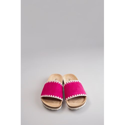 Pantolette ANISTON SHOES, Damen, Gr. 40, pink (fuchsia), Veloursleder, klassisch, Schuhe, Sommerschuh, Strandschuh, Fußbett - NEUE KOLLEKTION