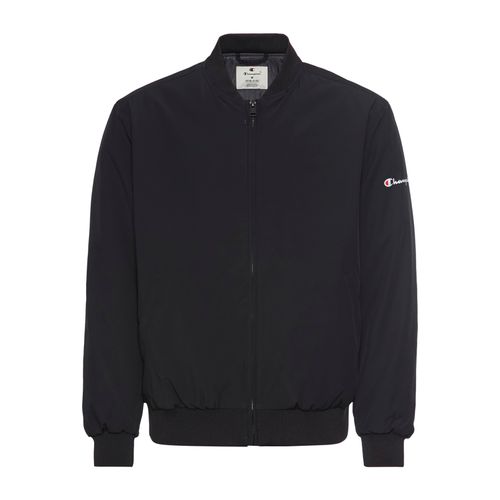 Blouson CHAMPION, Herren, Gr. L, schwarz, Stoff, Obermaterial: 74% Polyamid, 15% Polyester, 11% Elasthan, unifarben, sportlich, Rundhals, Langarm elastischer Bund, Jacken