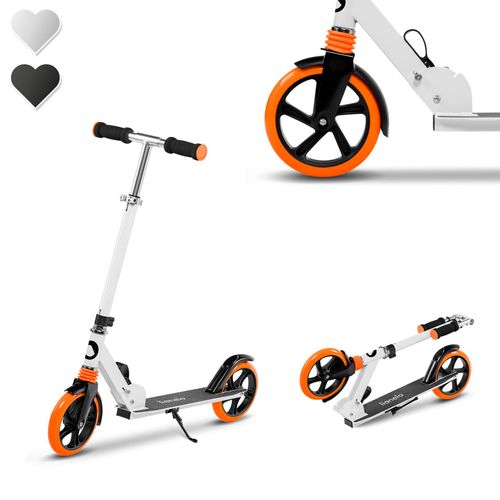 Lionelo Luca Roller Kinder Tretroller bis 100kg Räder 200mm Bremse zusammenklappbar