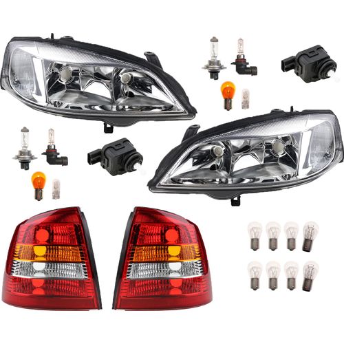 Johns, Scheinwerfer Heckleuchten Set Links Rechts passend für Opel Astra G LWR Leuchtm. 1216110 1216539 1216157 09117303 09199903 93175368 6207044 528