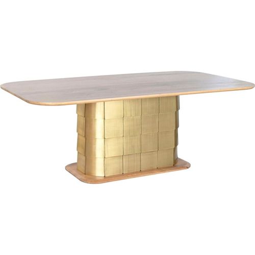 Esstisch Home ESPRIT Gold Messing Mango-Holz 210 x 110 x 76 cm