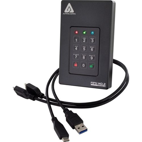 Apricorn Aegis Fortress L3 - Festplatte - verschlüsselt - 2 TB - extern (tragbar)
