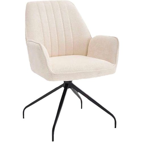 Drehstuhl HOME AFFAIRE, beige (natur, schwarz), B:64cm H:89cm, Stühle, moderner Drehstuhl mit gepolsterten Armlehnen und Stoffbezug