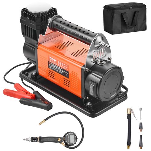 VEVOR 12 V Hochleistungs-Luftkompressor – mit digitalem Druckmesser, Reifenfüllset, tragbarer Reifenfüller mit 7,06 CFM, 150 PSI Offroad-Luftpumpe mit Adaptern