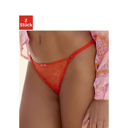 String VIVANCE, Damen, Gr. 40/42, 2xmanderine, Spitze, Obermaterial: 85% Polyamid, 15% Elasthan, Unterhosen, im attraktiven Doppelpack, aus zarter Spitze, sexy Dessous