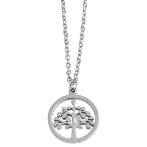 Kette mit Anhänger ADELIA´S, silber, baum, Halsketten, Damen, unbekannt, Edelstahl