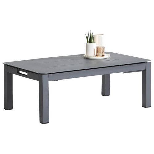 Amatio Loungetisch , Anthrazit , Metall , rechteckig , eckig , 60x35-65x100 cm , höhenverstellbar , Loungemöbel, Loungetische