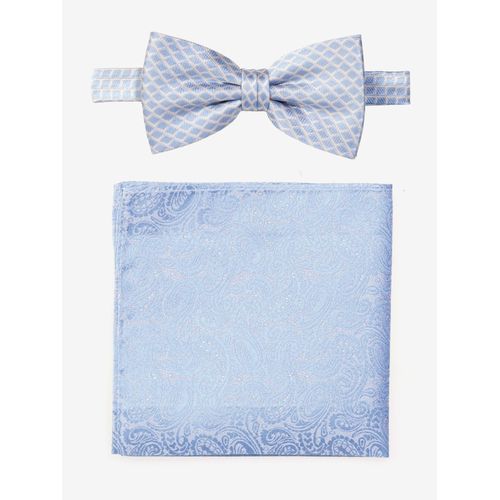Fliege MONTI, Damen, hellblau paisley, Seide, gemustert, klassisch,casual, Fliegen, imit farblich passendem Einstecktuch