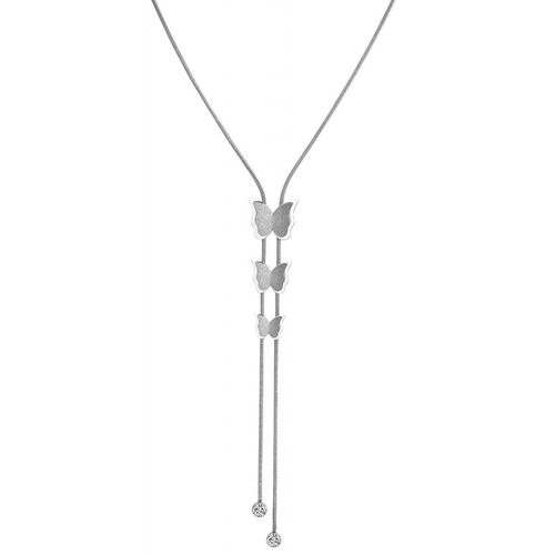 Kette mit Anhänger ADELIA´S, silber, schmetterling, Halsketten, Damen, unbekannt, Edelstahl