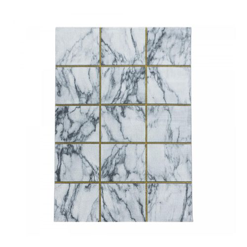 Modern Designer Teppich, Kurzflor Marmor Optik, Rechteckig, Pflegeleicht