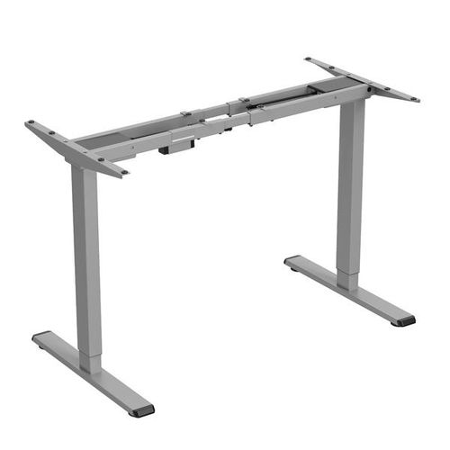 Gestell / Tischständer, elektrisch verstellbar, 500mm breit, Antikollisionssystem, grau, 100 kg Tragfähigkeit, Powerton