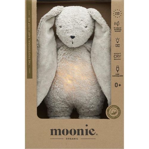 Moonie The Humming Friend 2.0 Organic Grey knuffeldoekje met muziek 1 st