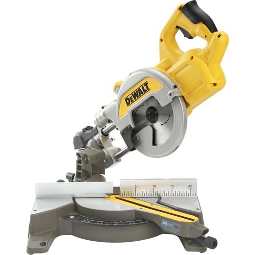 DeWalt DCS777T2-QW - Bürstenlose Teleskop-Gehrungssäge XR Flexvolt 54V / 18V mit Li-Ion Akku 6, 0 Ah, Durchmesser of 216 mm und XPS light