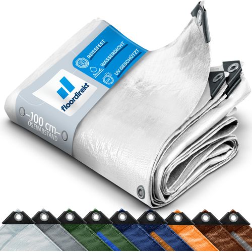Abdeckplane 240g/m² verschiedene Farben & Größen Weiß 1000x1500 cm