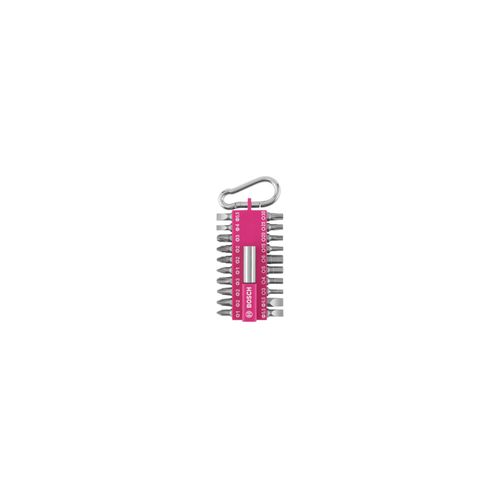 BOSCH 21-teiliges Schrauberbit-Set mit Snap-hook, Pink (2607002821)