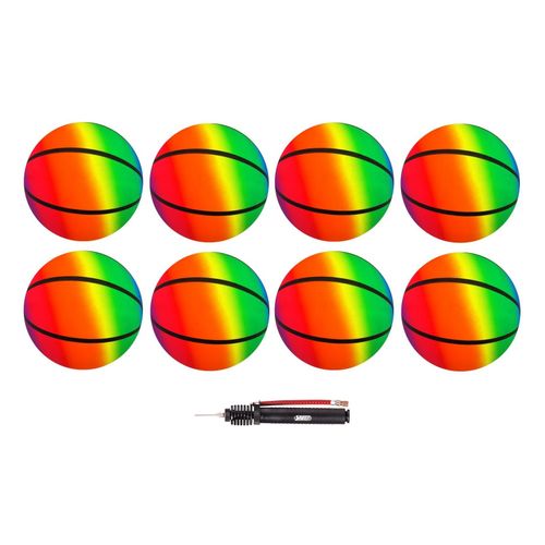 PVC Ball Rainbow, 22 cm, Basketball, 8 Ball