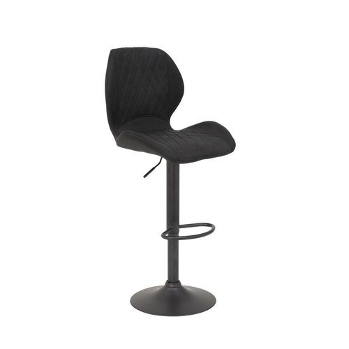 Livetastic Barhocker Sonja , Anthrazit , Metall, Textil , Raute , Rundrohr, Drehteller, Säule , 42x96x51 cm , Sitzfläche 360° drehbar , Esszimmer,