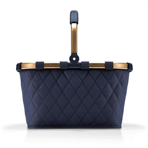 Reisenthel Einkaufskorb , Gold, Dunkelblau , Textil , 22 L , quadratisch , 49x29x28 cm , umweltfreundlich , Freizeit, Koffer & Taschen, Einkaufskörbe