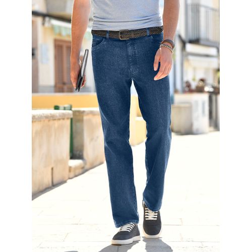 Dehnbund-Jeans BRÜHL, Herren, Gr. 62, Normalgrößen, blau (blau, stone, washed), 78% Baumwolle, 21% Polyester, 1% Elasthan, unifarben, lang, Jeans