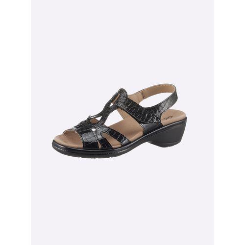 Sandale CLASSIC, Damen, Gr. 42, schwarz, Lackleder, Schuhe