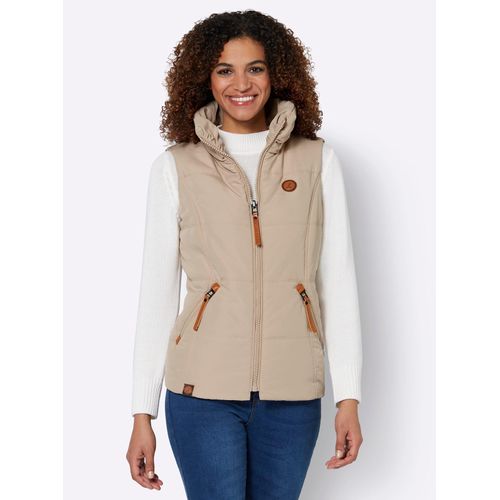 Steppweste CASUAL LOOKS, Damen, Gr. 40, beige, 100% Polyester, unifarben, Westen