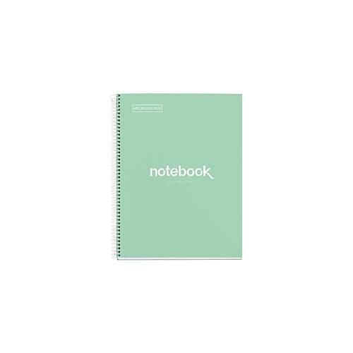 Notizbuch Miquelrius Emotions 1, A4, 80 Blatt kariert und blickdicht, gelocht, Spiralbindung, Hardcover, mintgrün