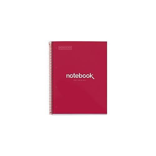Notizbuch Miquelrius Emotions 1, A4, 80 Blatt kariert und blickdicht, gelocht, Spiralbindung, Hardcover, rot