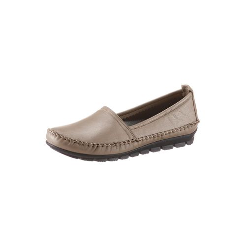 Slipper GEMINI, Damen, Gr. 40, beige, Glattleder, Schuhe