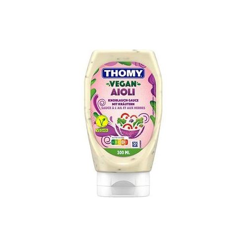 THOMY® Vegan Aioli Knoblauch-Sauce mit Kräutern Grillsauce 300,0 ml