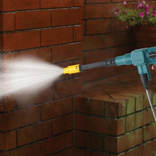 Bürstenloser tragbarer Druckreiniger 900 PSI Bürstenloser elektrischer Hochleistungsreiniger 6.0Ah Wiederaufladbarer Akku 6-in-1 Düse Handreiniger Wasserpistole für Auto Zaun Bodenreinigung Pflanze