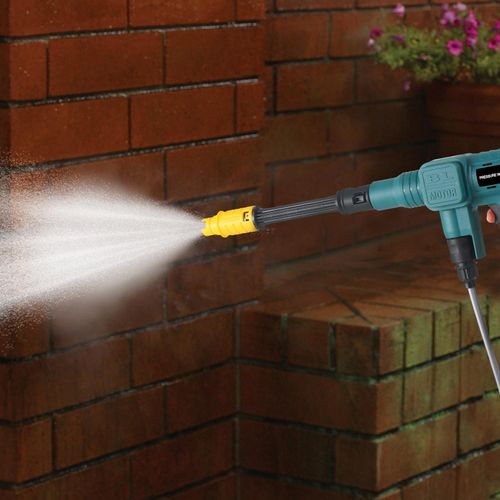 Bürstenloser tragbarer Druckreiniger 900 PSI Bürstenloser elektrischer Hochleistungsreiniger 2PCS Wiederaufladbare batteriebetriebene 6-in-1 Düse Handreiniger Wasserpistole für Auto Zaun Bodenreinigung Pflanze
