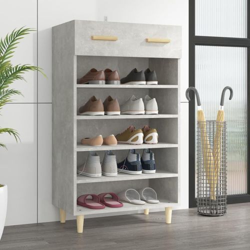 Schuhschrank 60X35X105 Cm Holzwerkstoff | Farbe: Betongrau