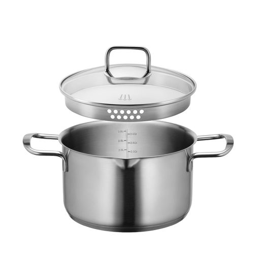 Mäser Kochtopf, Edelstahl Sanvito Silber