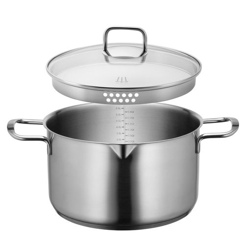 Mäser Kochtopf, Edelstahl Sanvito Silber