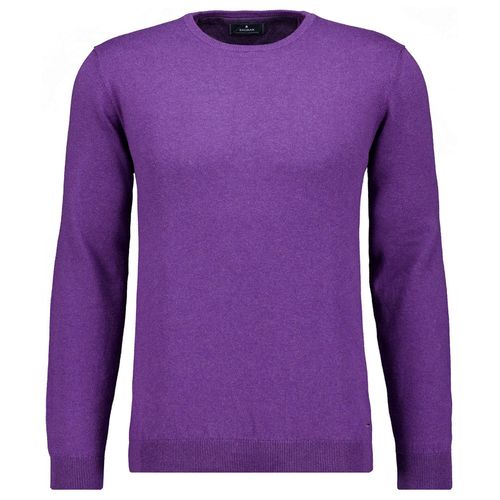 Rundhalspullover RAGMAN, Herren, Gr. 52, lila (violett), 95% Baumwolle 5% Cashmere, casual, Rundhals, Langarm, Pullover
