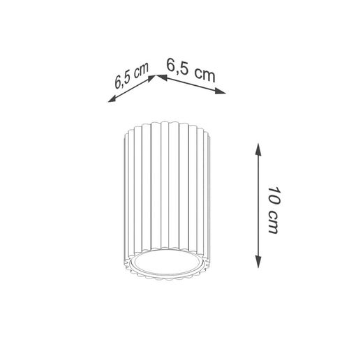 Deckenleuchte Karbon, goldfarben, Höhe 10 cm, Aluminium