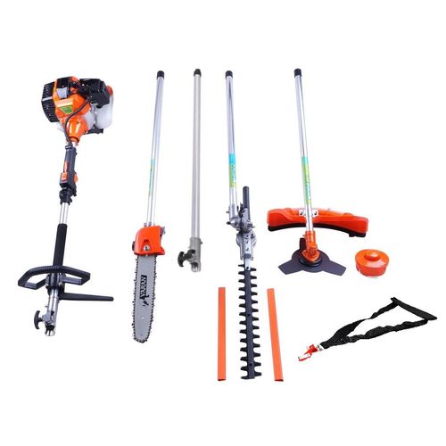 Varan Motors - XY-T520-1M 4 en 1 Grasschneider Motorsense Heckenschere Kettensäge + Verlängerung
